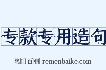 专款专用造句是什么意思的图片